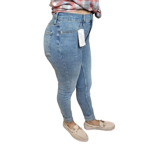 NWT Women's Free People Long & Lean High Waist Denim Jean Sz 27 - Picture 3 of 12